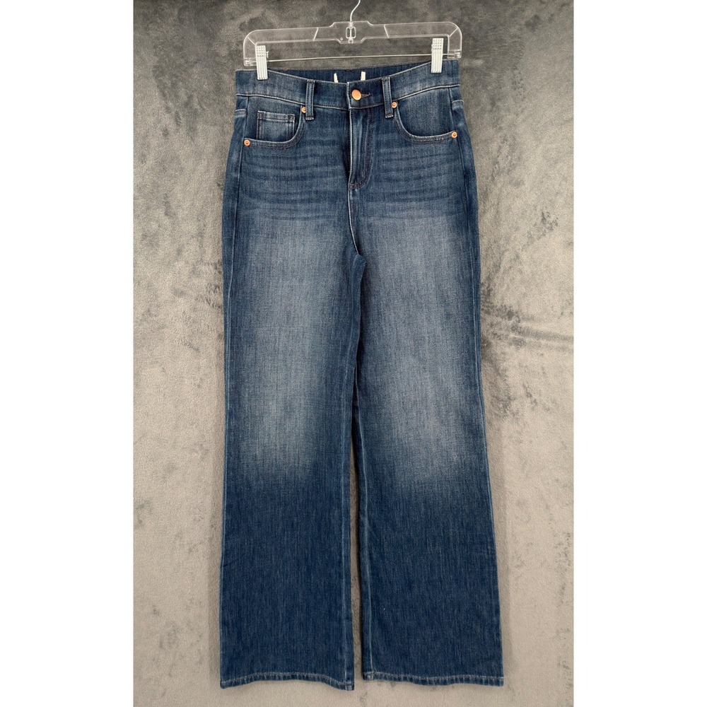 EVEREVE Jeans Womens Size 26 Blue Wide Leg High Waist Stretch Denim Pockets New